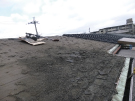 工事着工～既存大屋根部（南面）屋根材撤去及び下地コンパネからルーフィング貼り